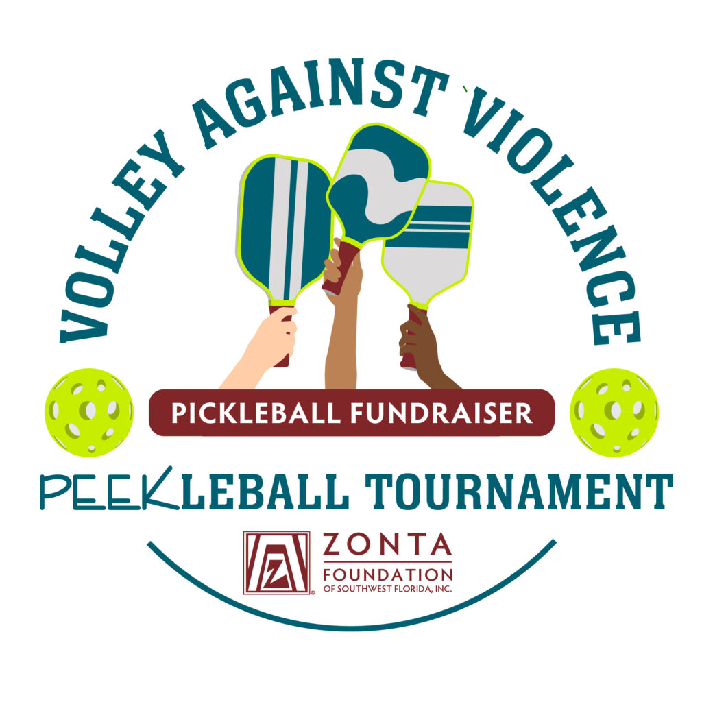 Volley Against Violence Pickleball Tournament Logo