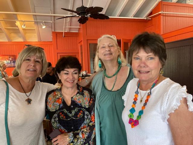 At the luncheon at Traders: (from L) Diane Haida-Johnson with Sanibel Zontians Joanne Marriott, Barbara Beran and Jan Arbuckle